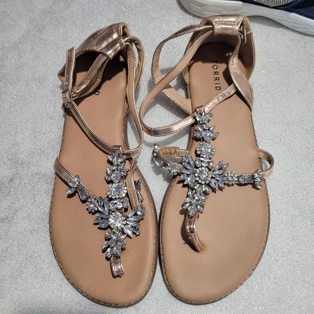 Torrid Women's Gold and Tan Sandals